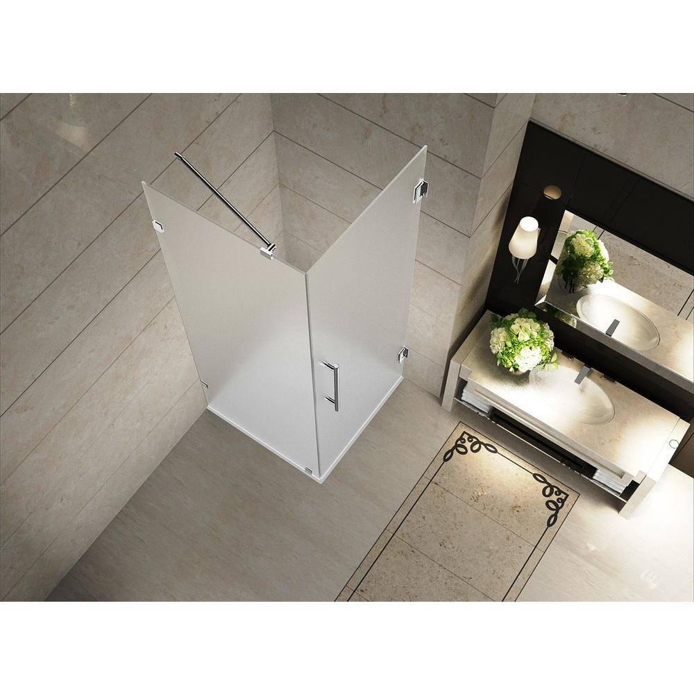 Aquadica 38" x 72" Square Hinged Shower Enclosure