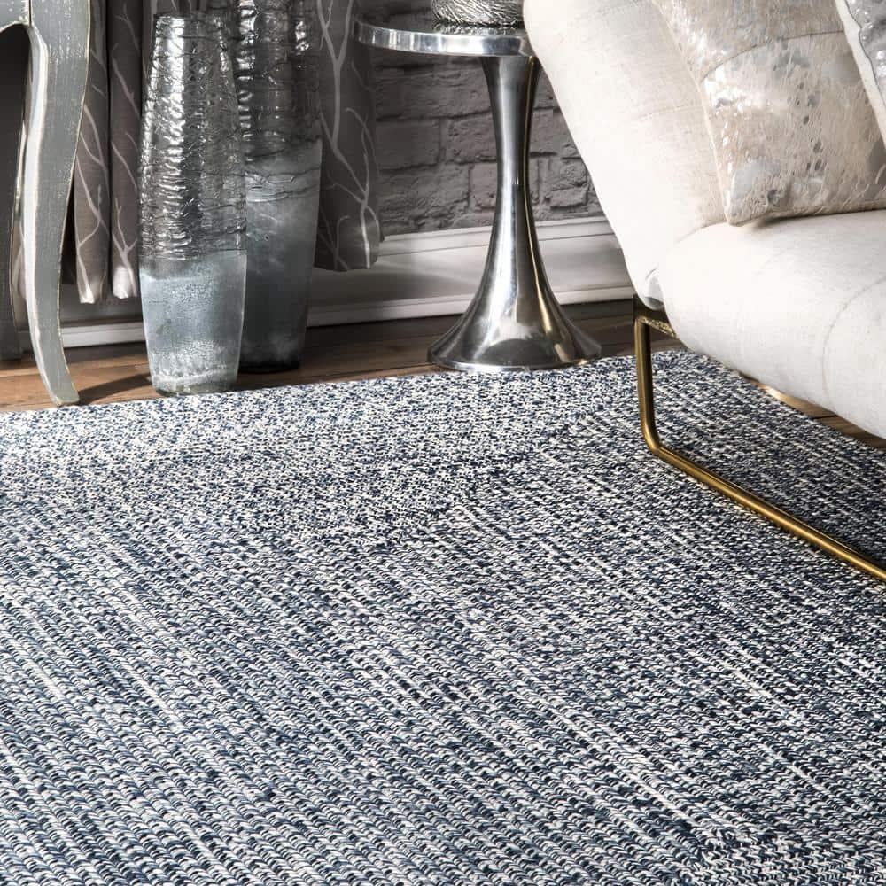 nuLOOM Wynn Braided Indoor/Outdoor Runner Rug, 2' 6" x 18', Light Blue