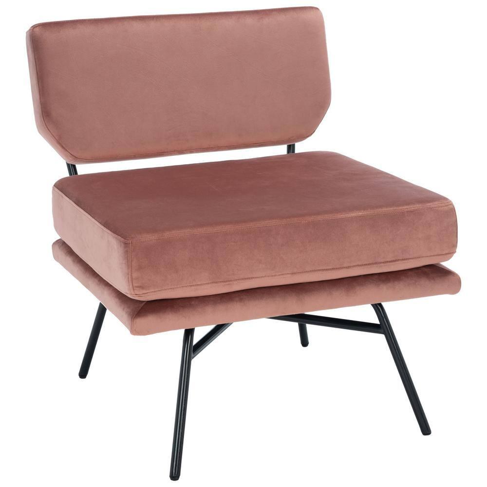 SAFAVIEH Kermit Accent Chair Dusty Rose / Black
