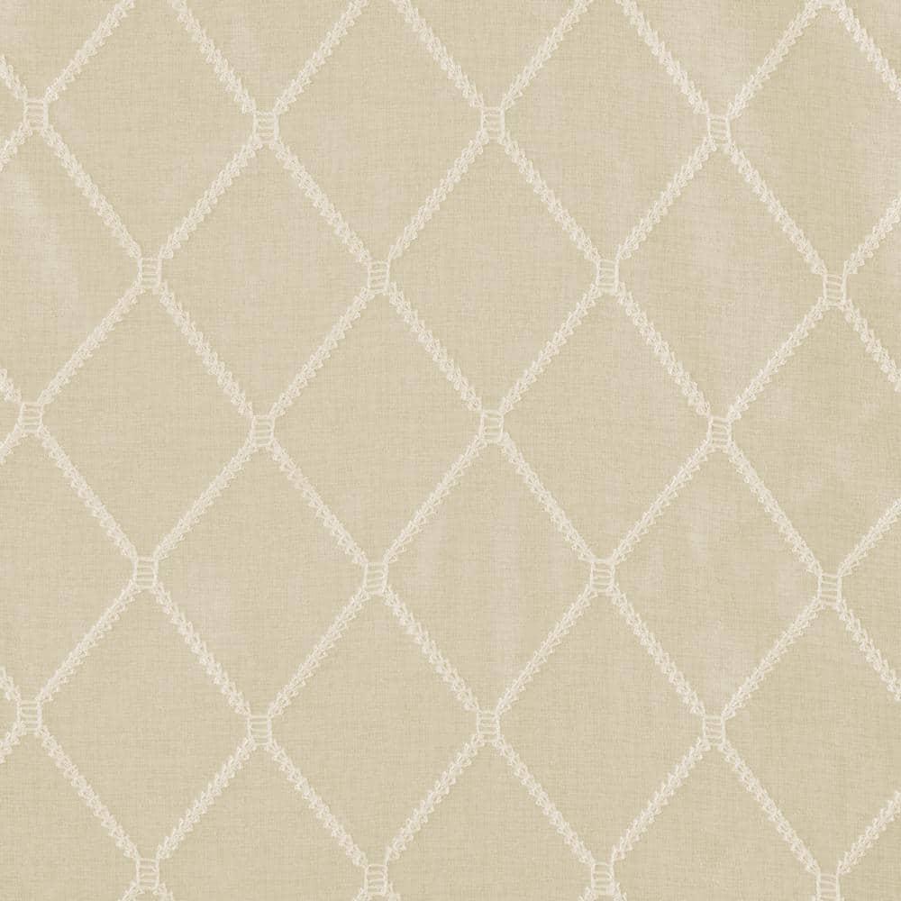 Madison Park Irina Diamond Sheer Embroidered Single Waterfall Valance