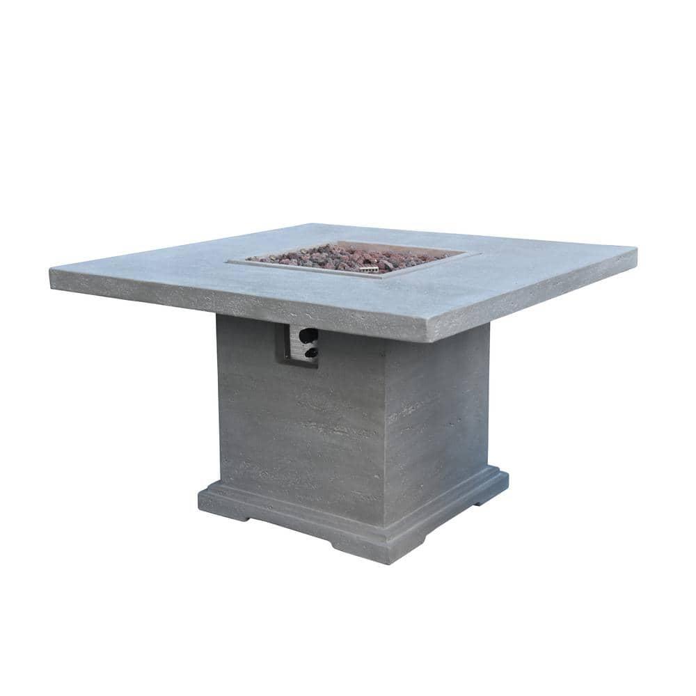 Elementi Birmingham 48" Liquid Propane Concrete Dining Table