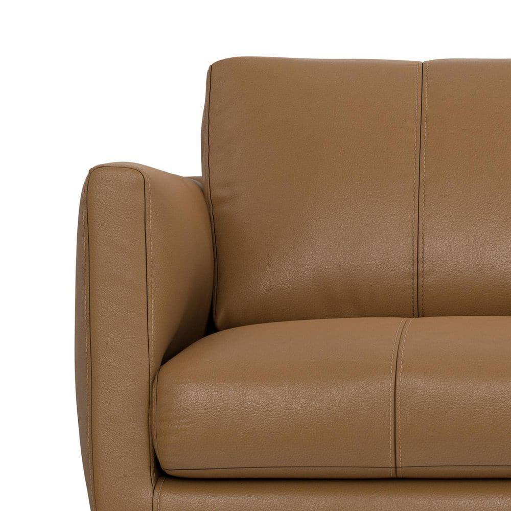 Simpli Home Stevens Leather Sofa