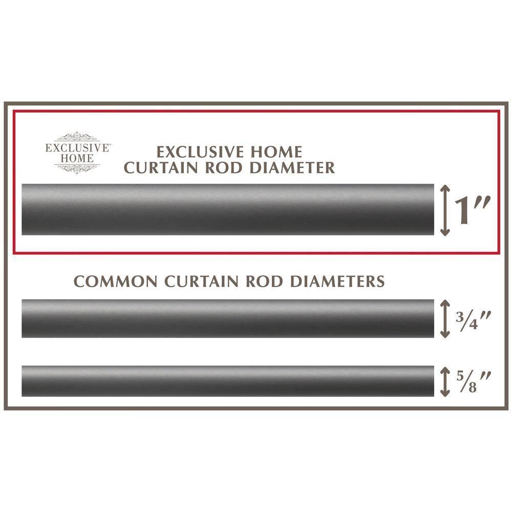 August Grove® EXCLUSIVE HOME Topper 1" Curtain Rod and Finial Set