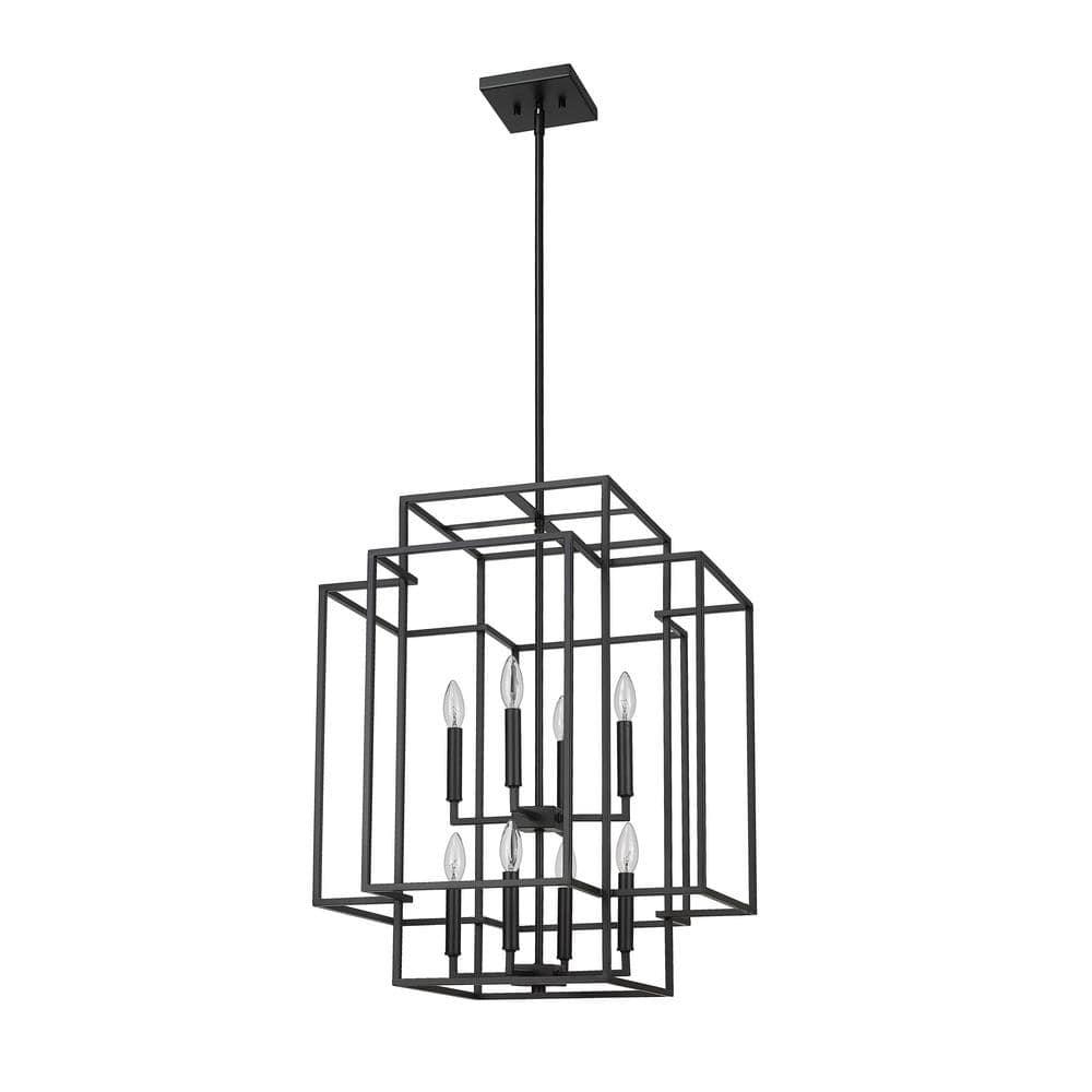 Z-Lite Titania 8 - Light Chandelier in  Matte Black