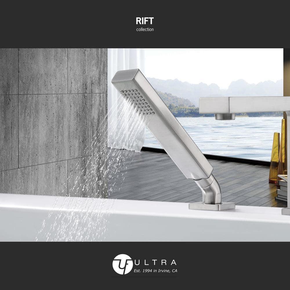 Ultra Faucets Rift 1 Handle Bathroom Roman Tub Faucet UF65843