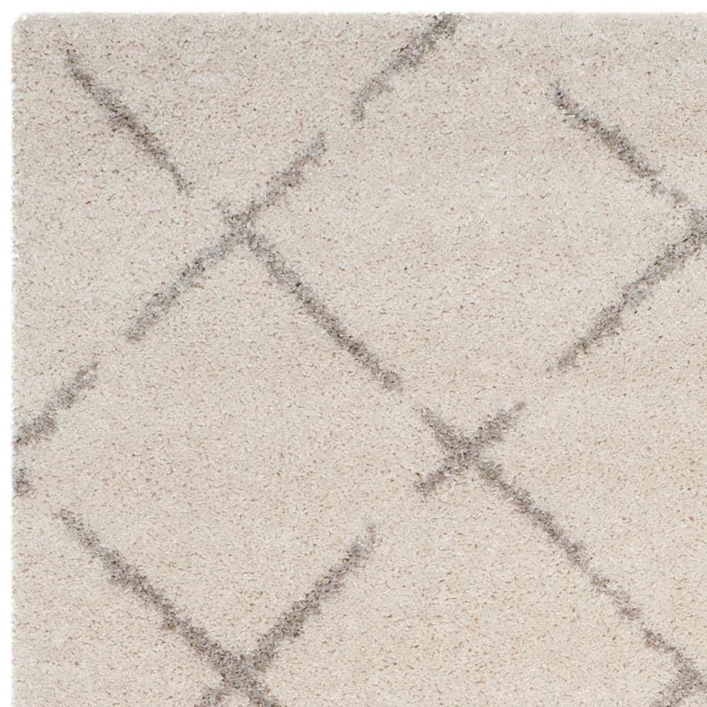 Arizona Shag ASG743 Power Loomed Indoor Area Rug - Ivory/Beige - 8'x10' - Safavieh