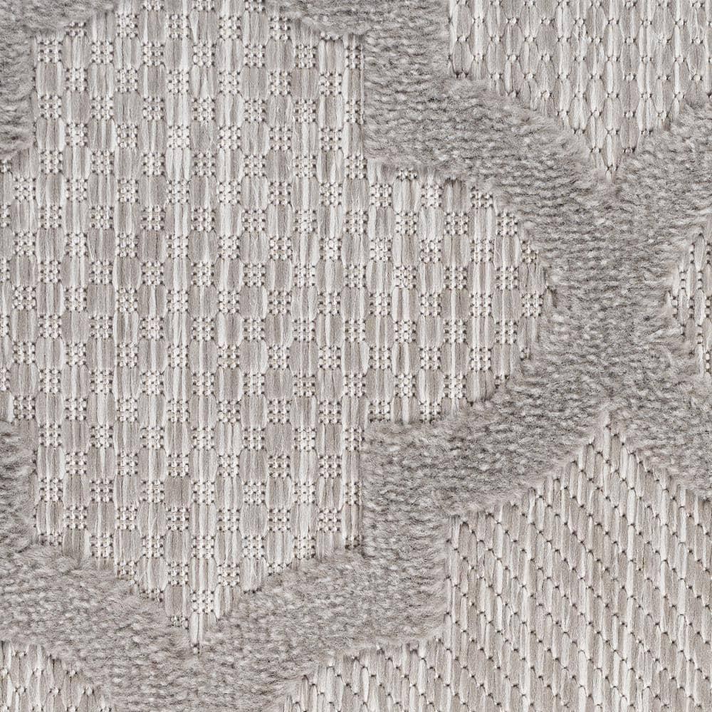 Nourison Easy Care 9' x 12' Silver Grey Indoor/Outdoor Rug