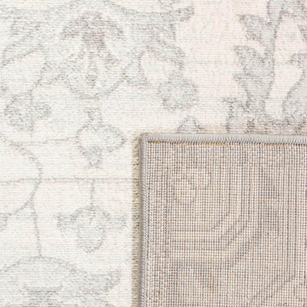 SAFAVIEH Brentwood Collection 3' x 5' Grey / Cream BNT816B Oriental Medallion Non-Shedding Living Room Bedroom Accent Rug