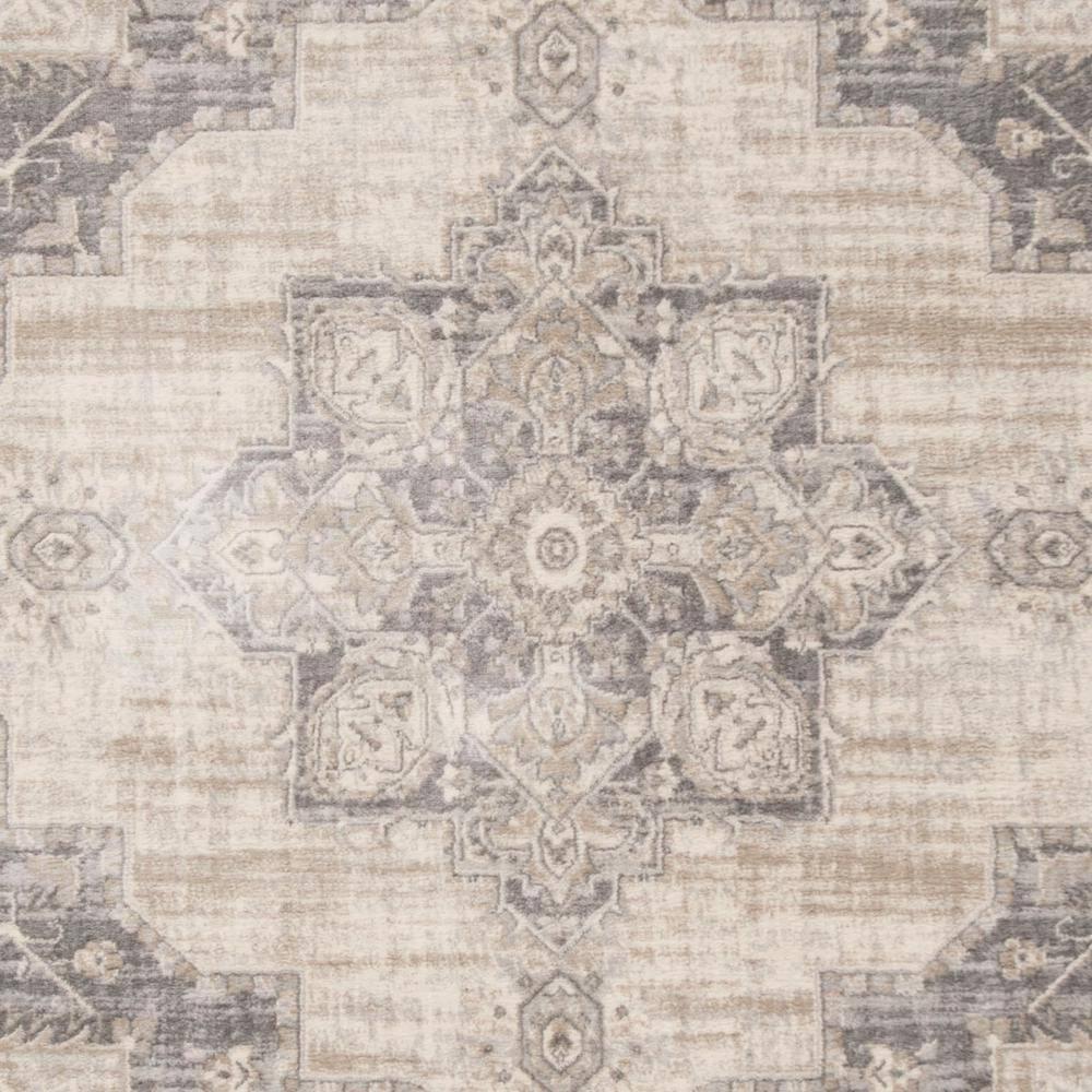 SAFAVIEH Brentwood Salah Oriental Area Rug, Cream/Grey, 9' x 9' Round