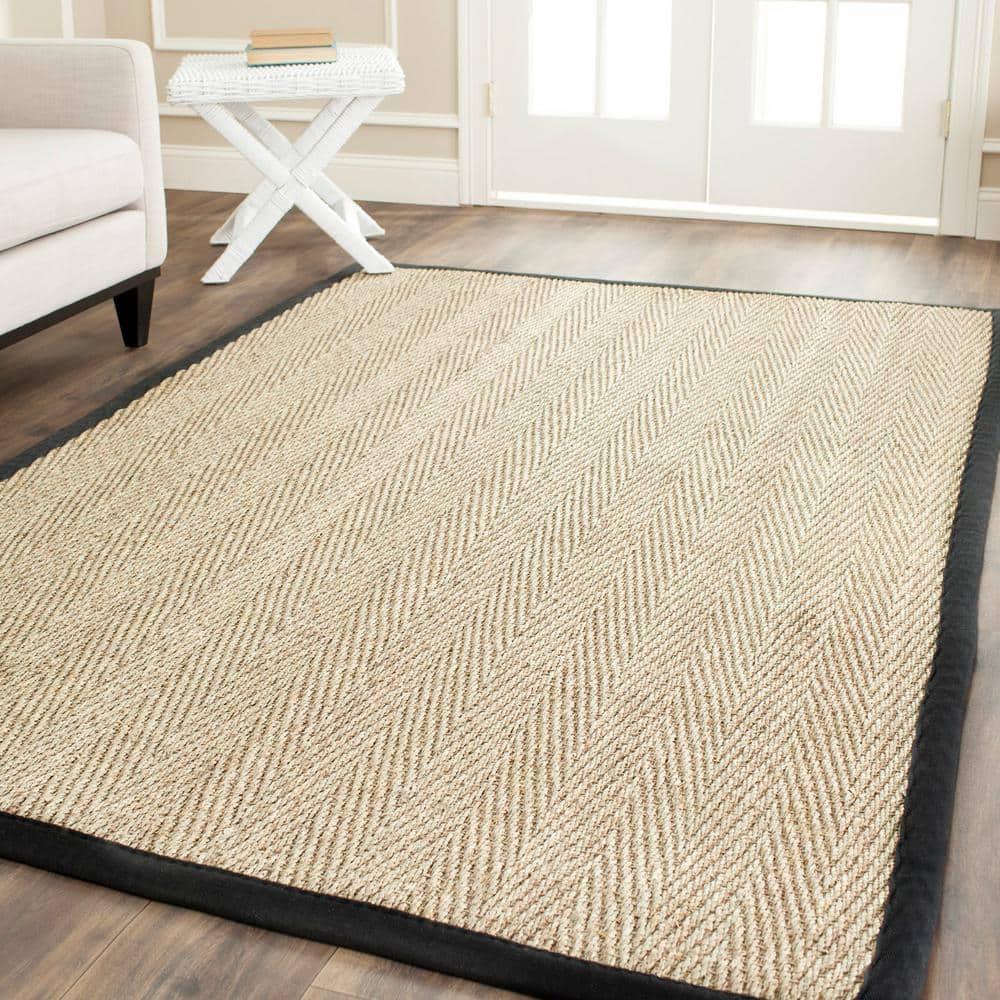 Natural Fiber NF115 Power Loomed Indoor Area Rug - Natural/Black - 8'x10' - Safavieh