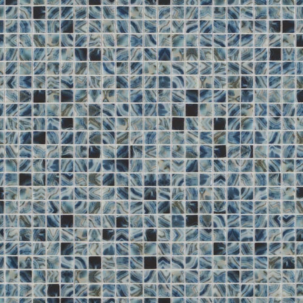 Rapids 1" x 1" Glass Grid Mosaic Wall & Floor Tile