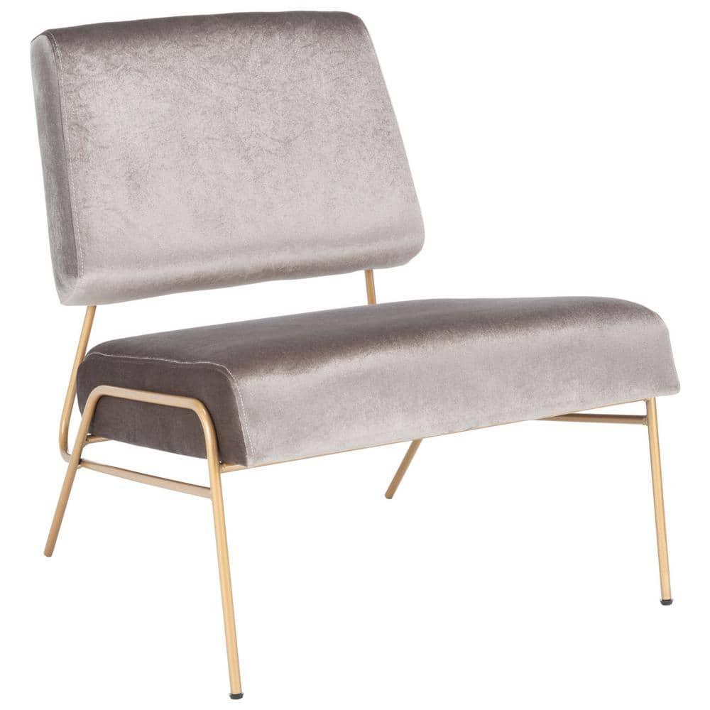 Romilly Velvet Accent Chair - Hazelwood/Gold - Safavieh