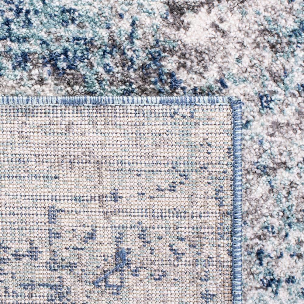 Aston ASN705 Power Loomed Indoor Area Rug - Light Blue/Grey - 4'x6' - Safavieh