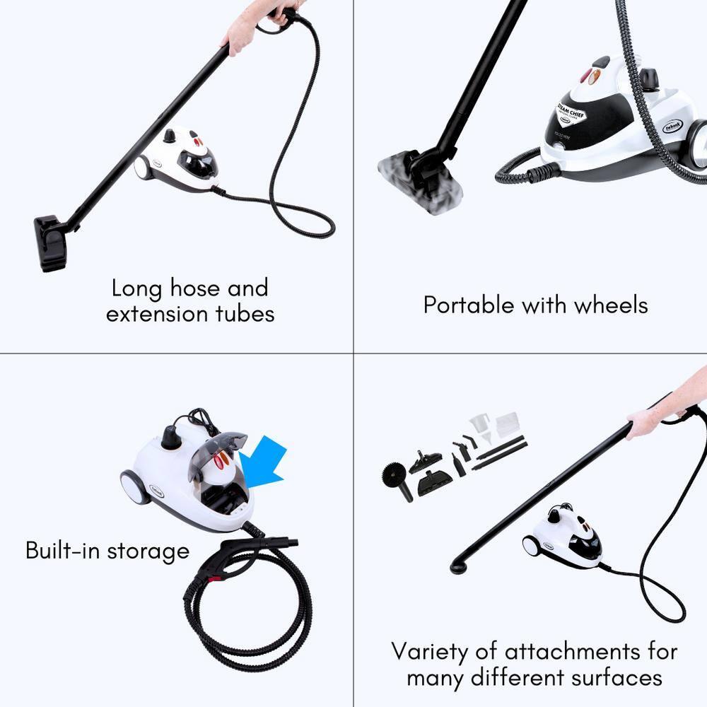 1800 W Steam Cleaner and Sanitizer with Attachments