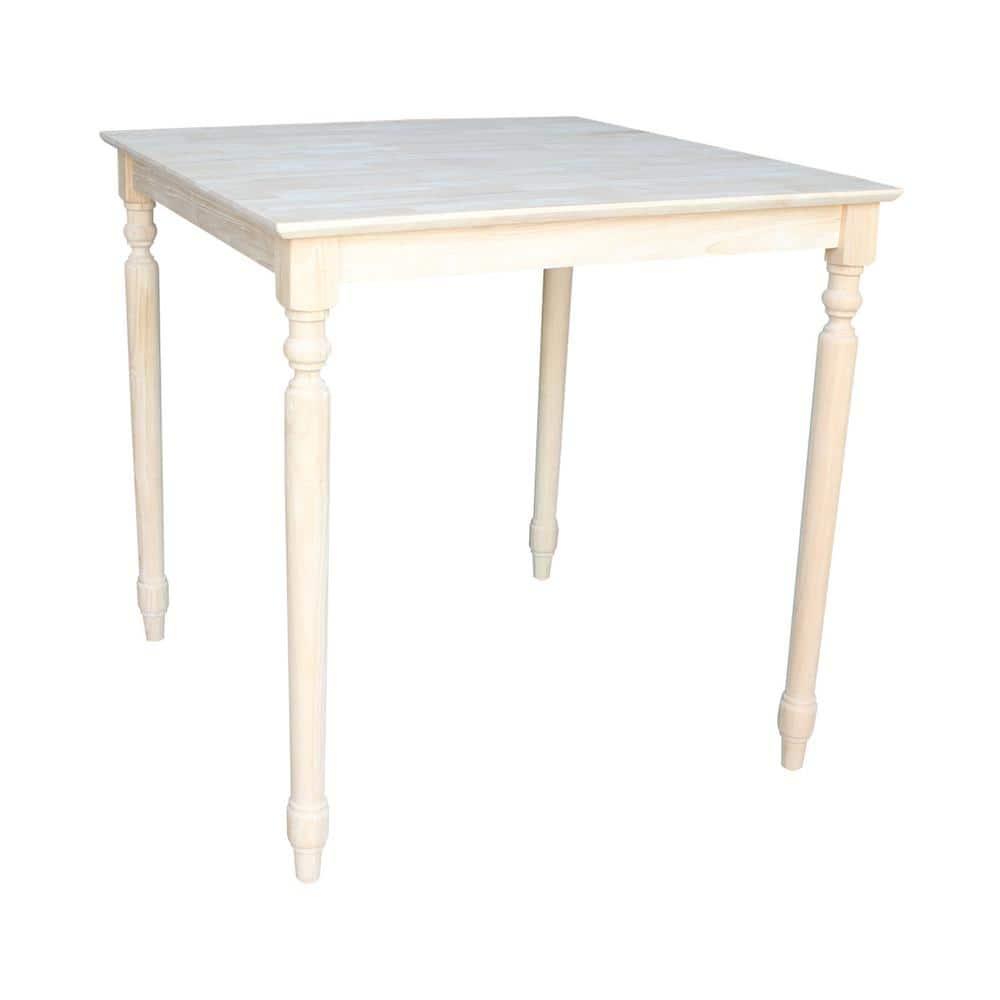 International Concepts Turned Solid Wood Top Dining Table