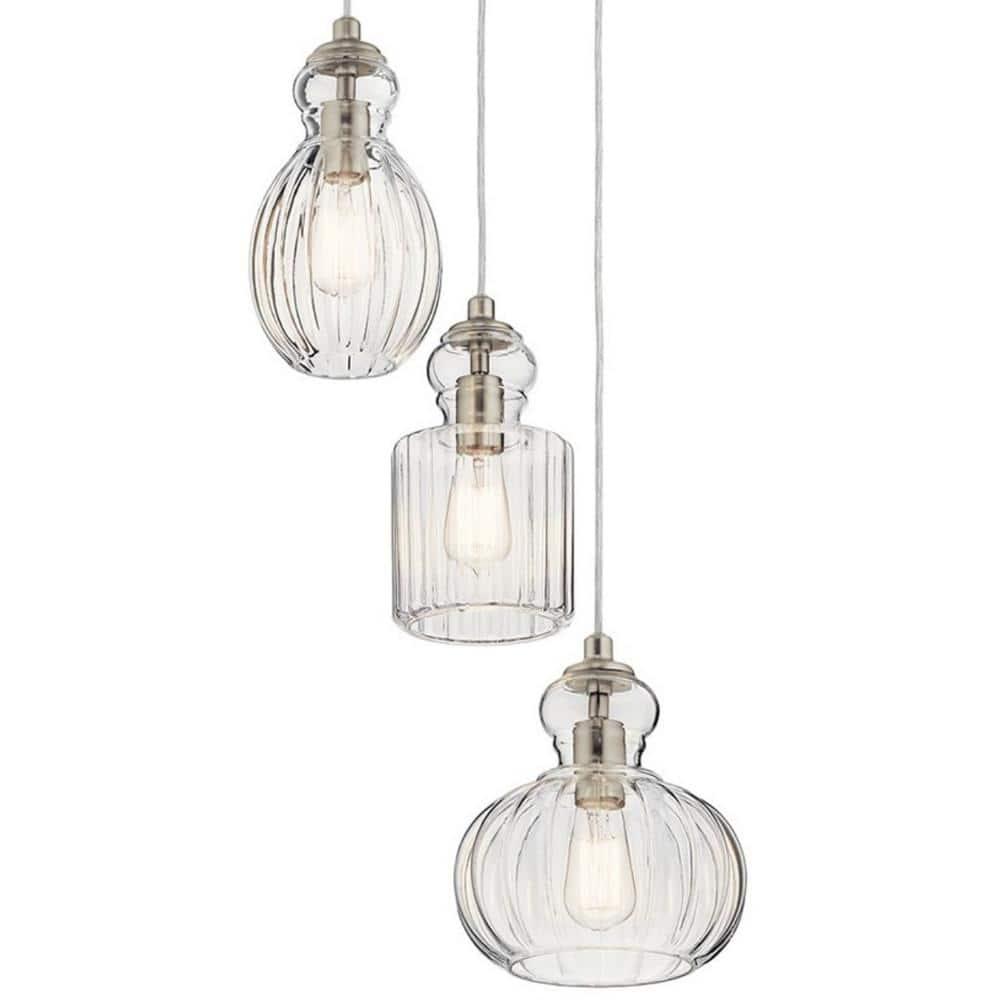 Kichler Lighting Riviera 3 - Light Pendant in  Brushed Nickel