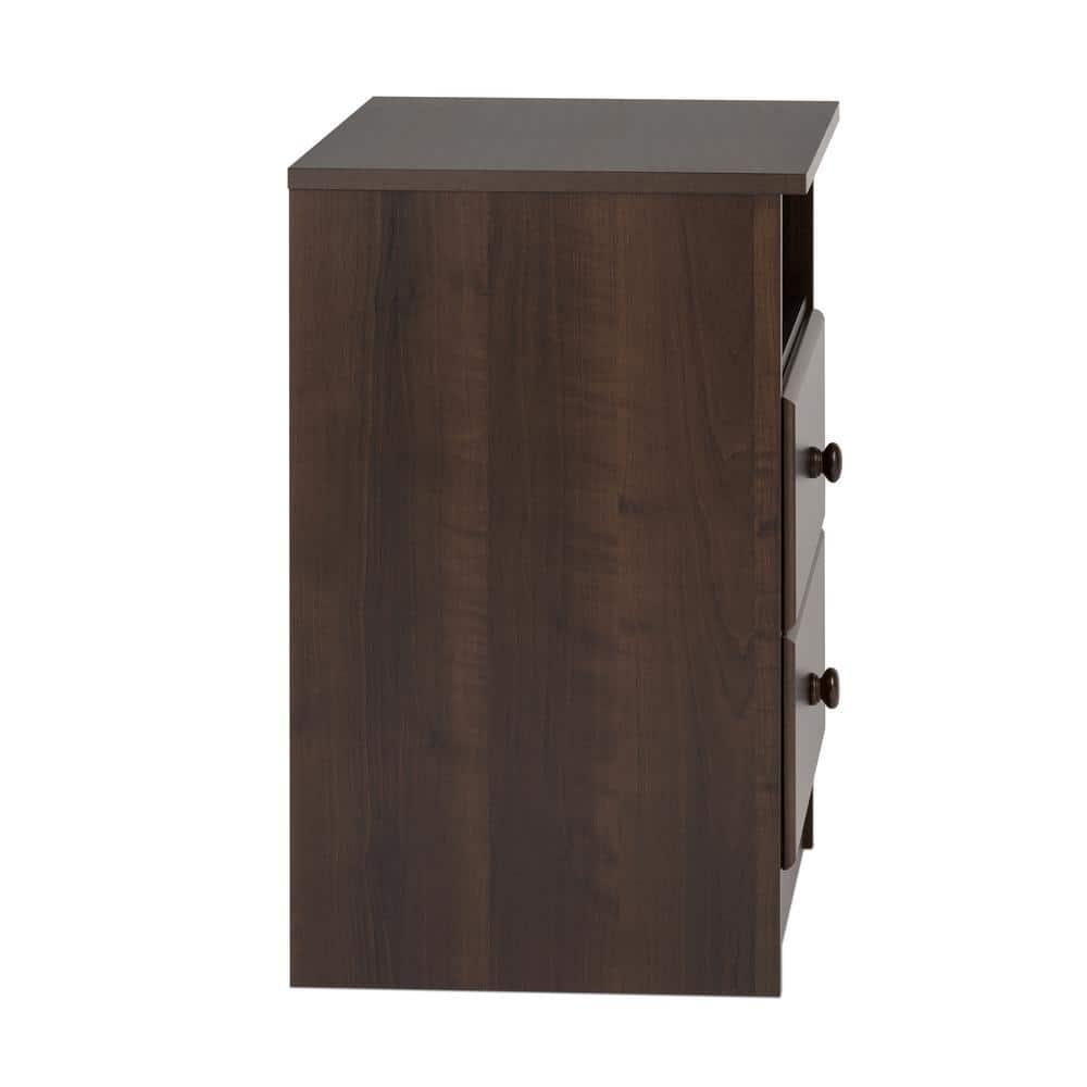 Astrid 2 Drawer Nightstand Espresso Brown - Prepac