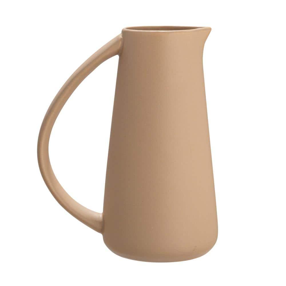 Bloomingville Modern Stoneware Pitcher, Putty Beige