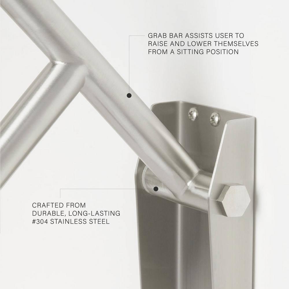 Seachrome 30" Lifestyle & Wellness® Swing-Up Bathroom Handicap Grab Bar, Satin Finish
