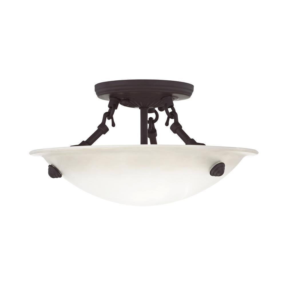 Livex Lighting Oasis Ceiling Mount in Bronze