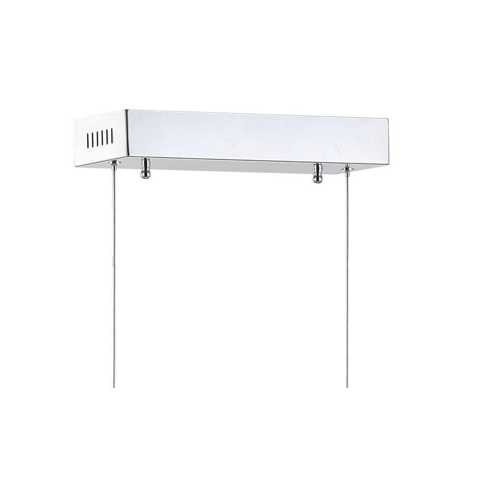 Ali 31" Dimmable Adjustable Integrated LED Metal Linear Pendant, Chrome
