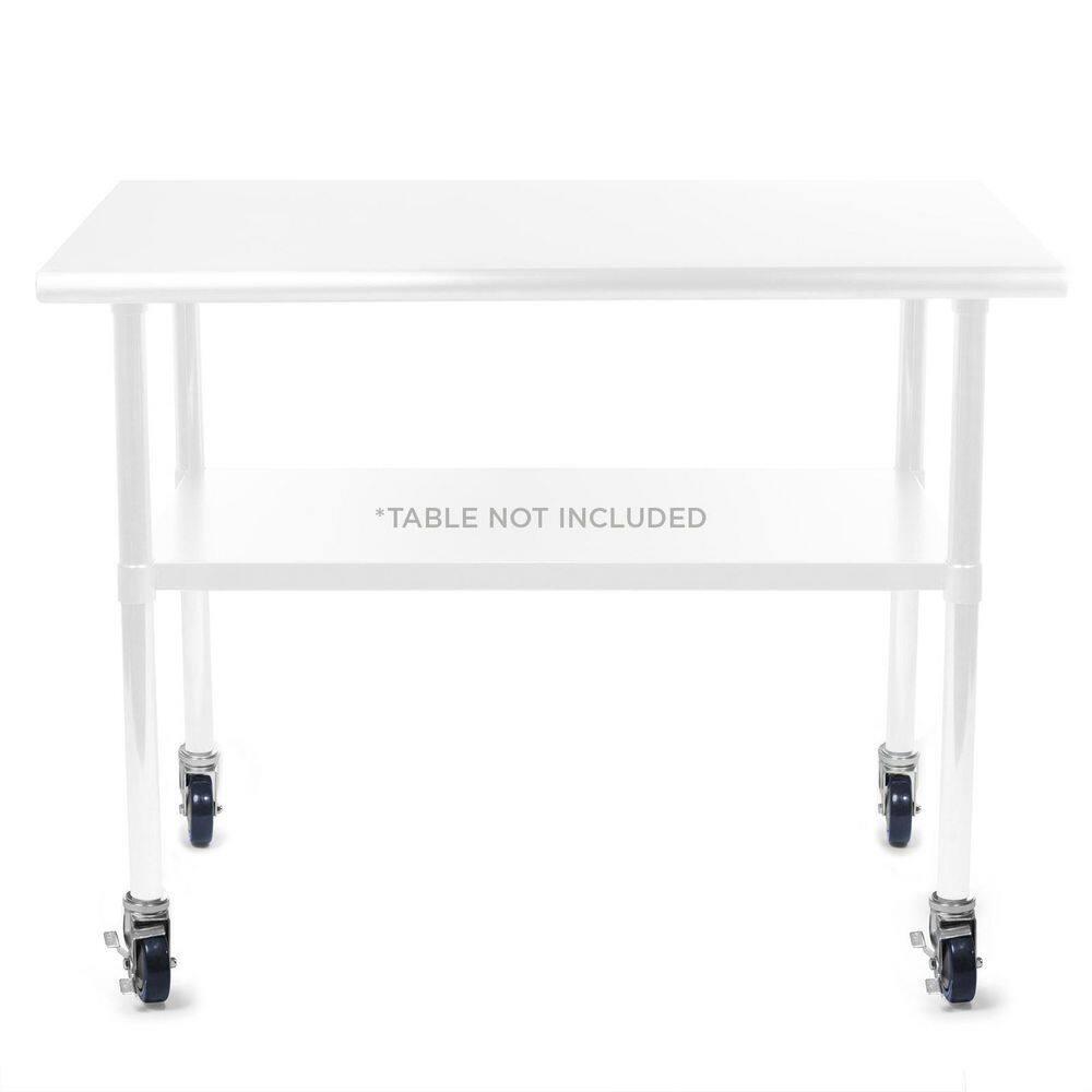 GRIDMANN 4" Caster Wheel Set for Commercial Prep Tables (Set of 4)