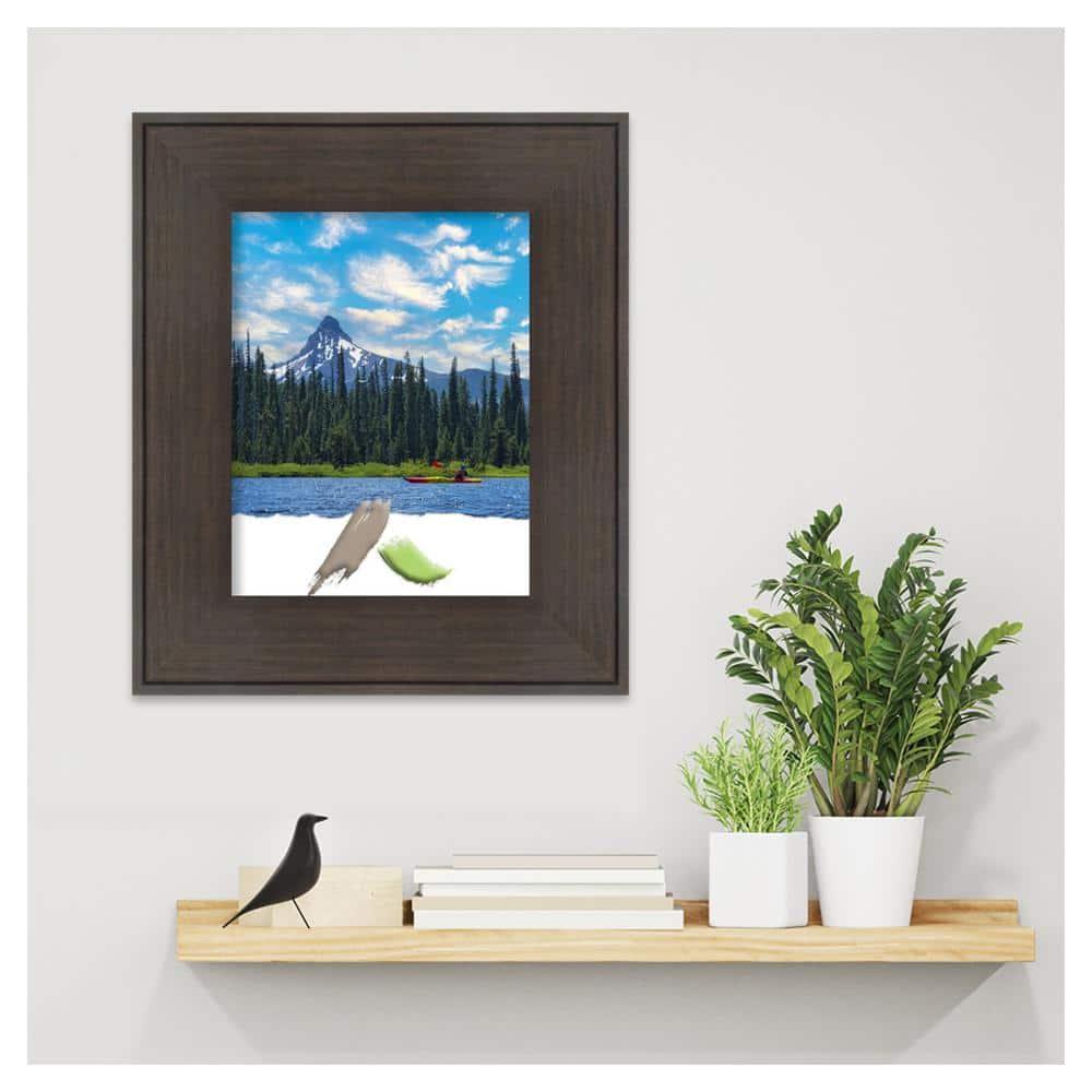 Amanti Art William Rustic Woodgrain Picture Frame Opening Size 11x14 in.