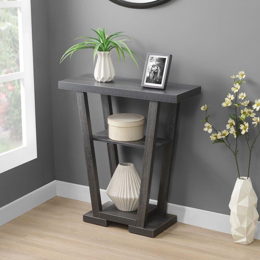 Convenience Concepts Newport V Console Table, Gray
