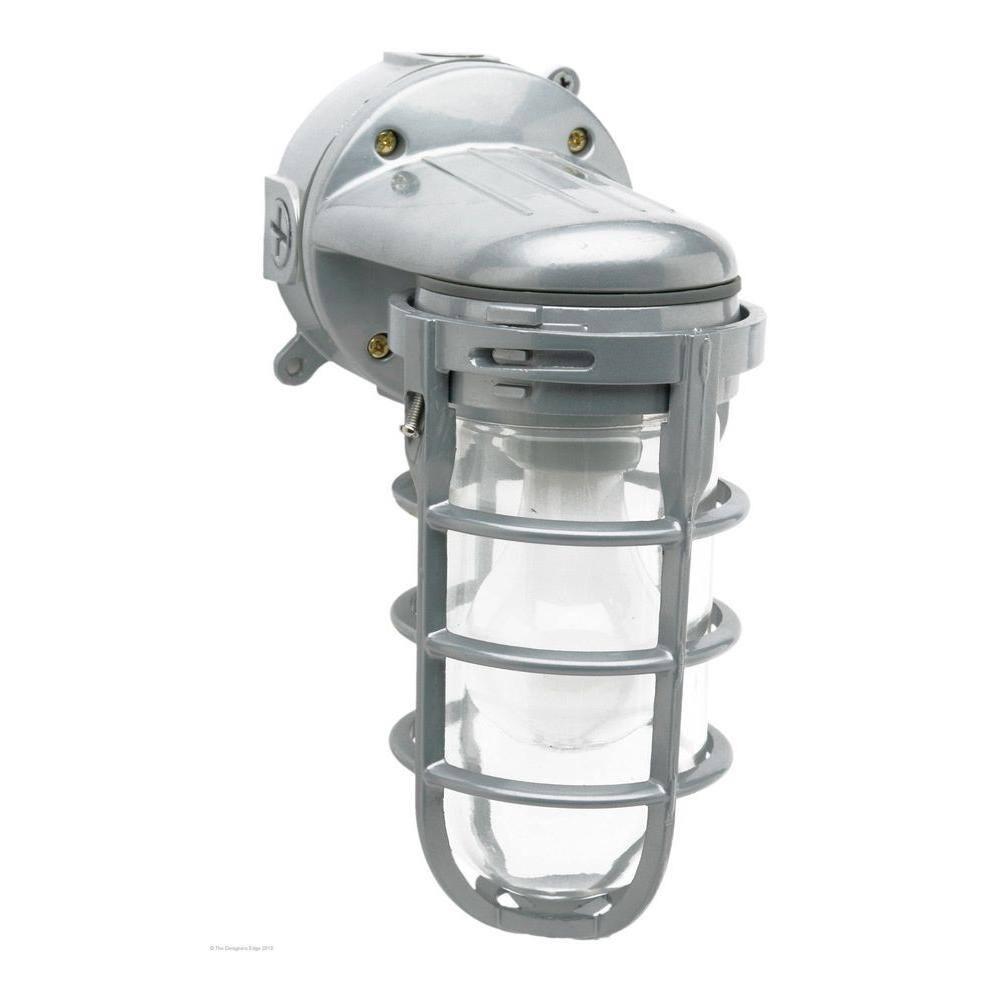 Woods L1707SV Traditional 150W Incandescent Weather Industrial Light, Wall Mount, Silver