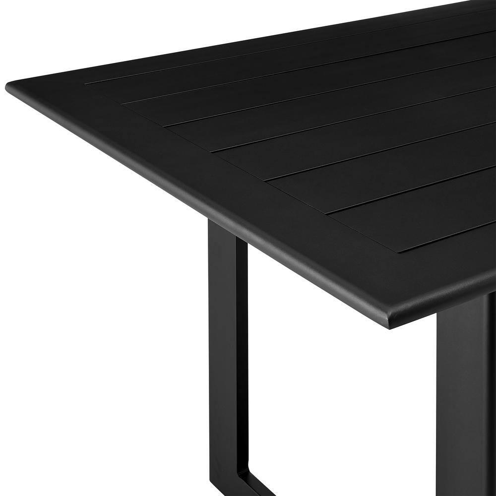 Grand Black Aluminum Rectangular Outdoor Dining Table