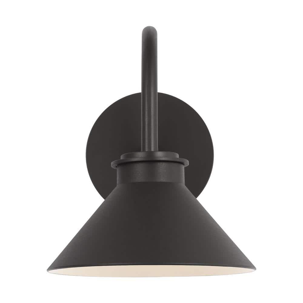 Textured Black Metal LED Barn Light Wall Lantern