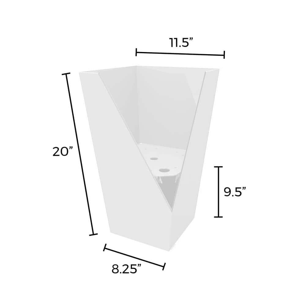 Bloem Finley Modern 20-in Recycled Plastic Indoor/Outdoor Square Vertical Planter