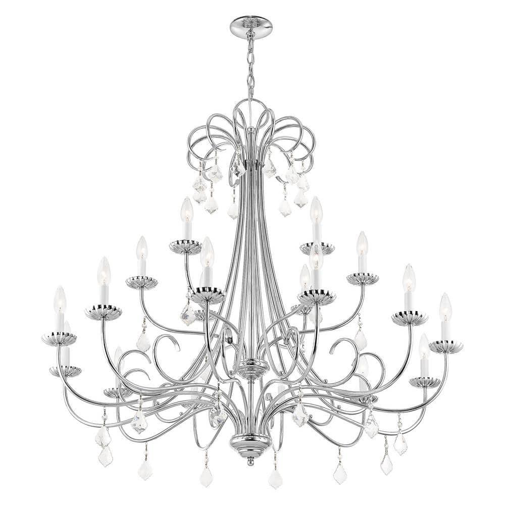 Livex Lighting Daphne 18 - Light Chandelier in  Polished Chrome