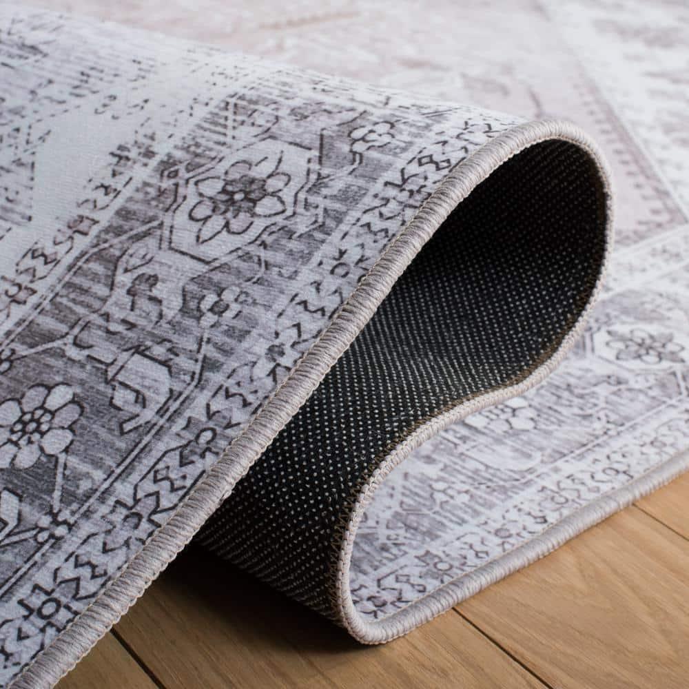 Tucson TSN102 Power Loomed Machine Washable Area Rug - Beige/Grey - 6'x9' - Safavieh.