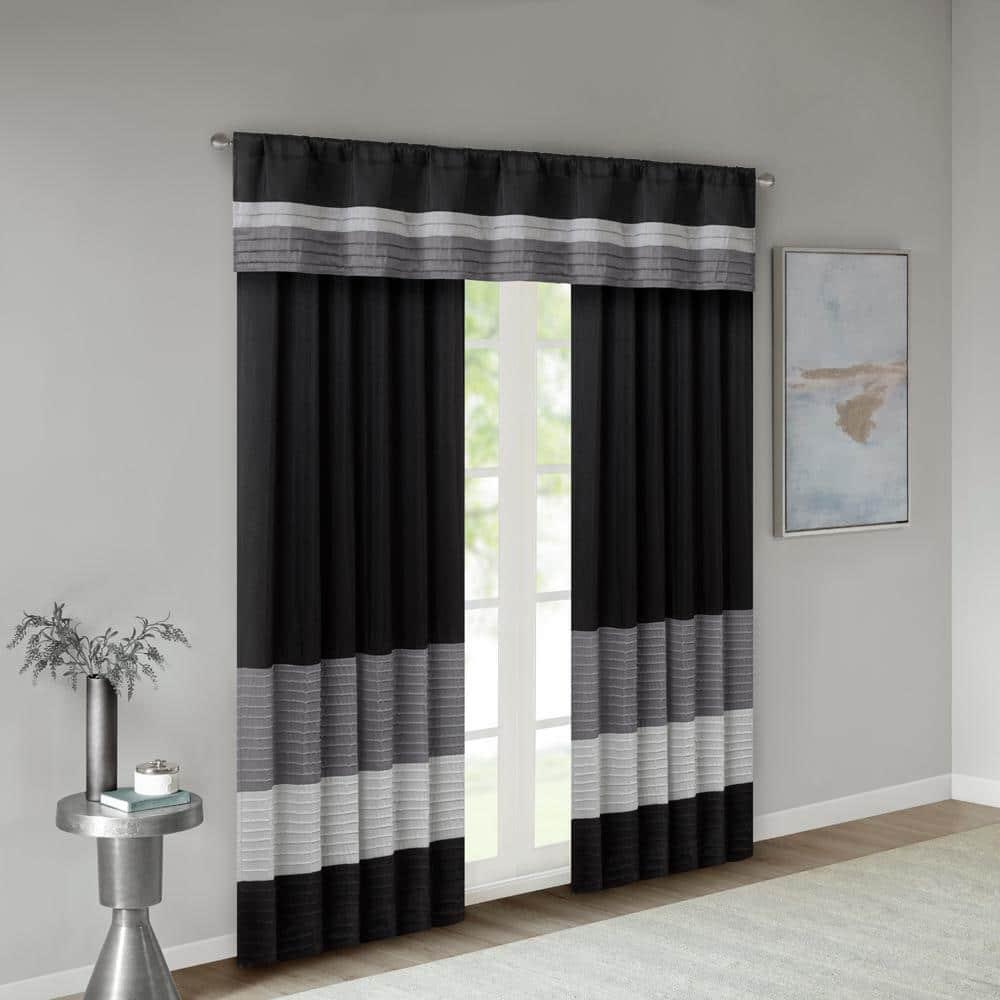 Madison Park Amherst Polyoni Pintuck Window Valance