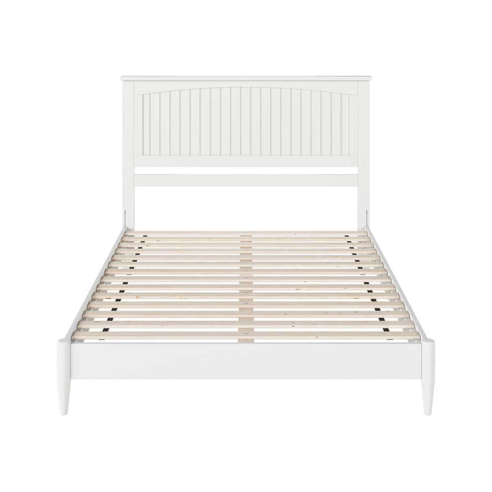 AFI Naples Queen Solid Wood Low Profile Platform Bed, White