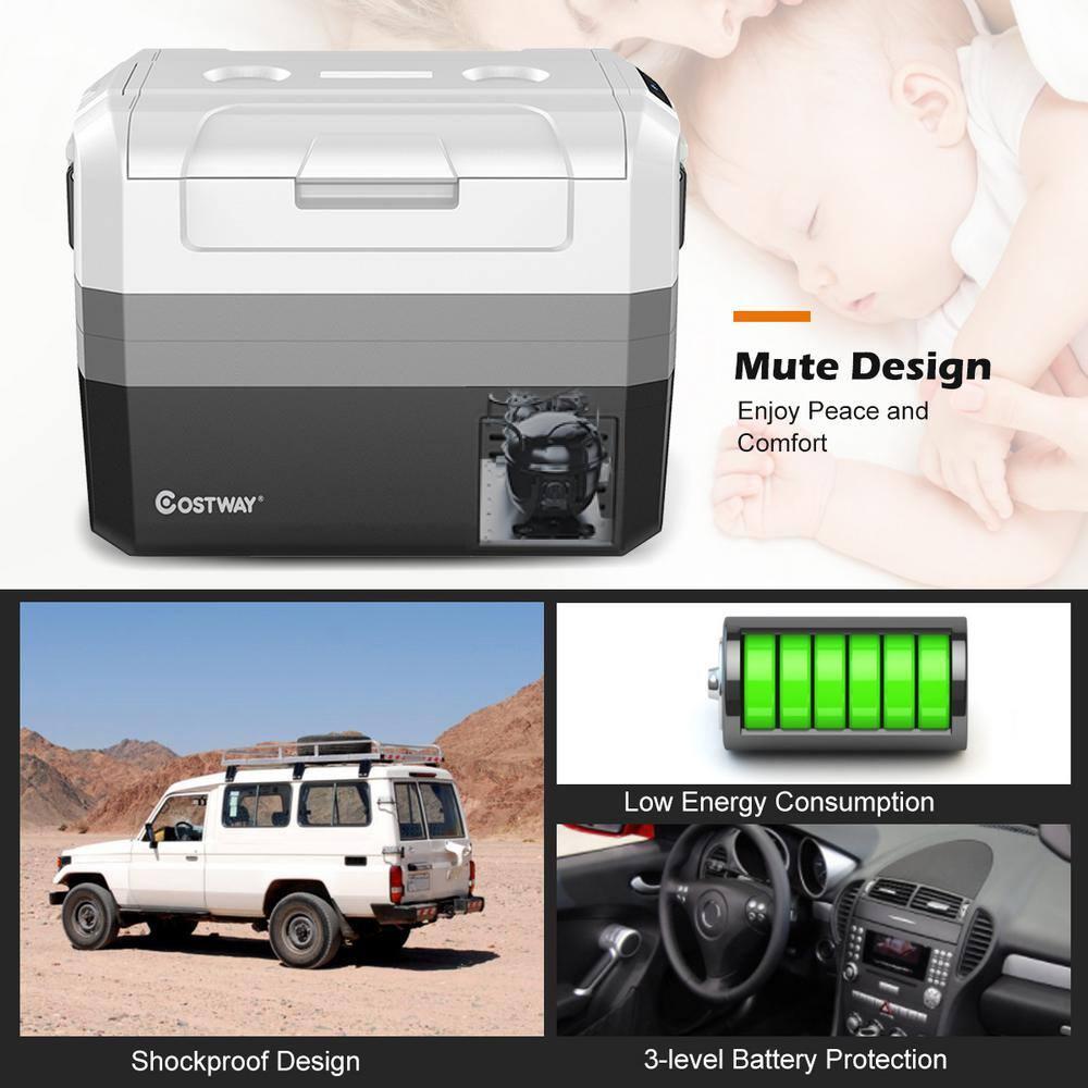 Barara King Car Refrigerator Fridge, Compressor Cooler, 58 Quart Portable Electric Camping Car Cooler