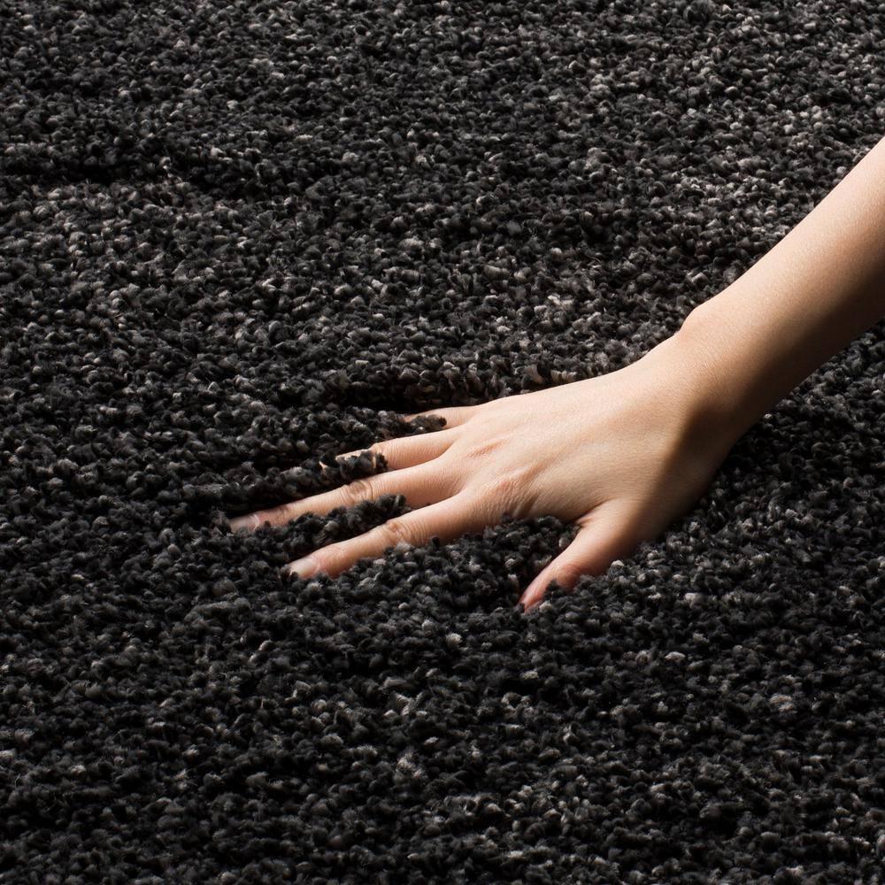 Milan Shag SG180 Power Loomed Indoor Area Rug - Dark Grey - 7'x7' - Safavieh