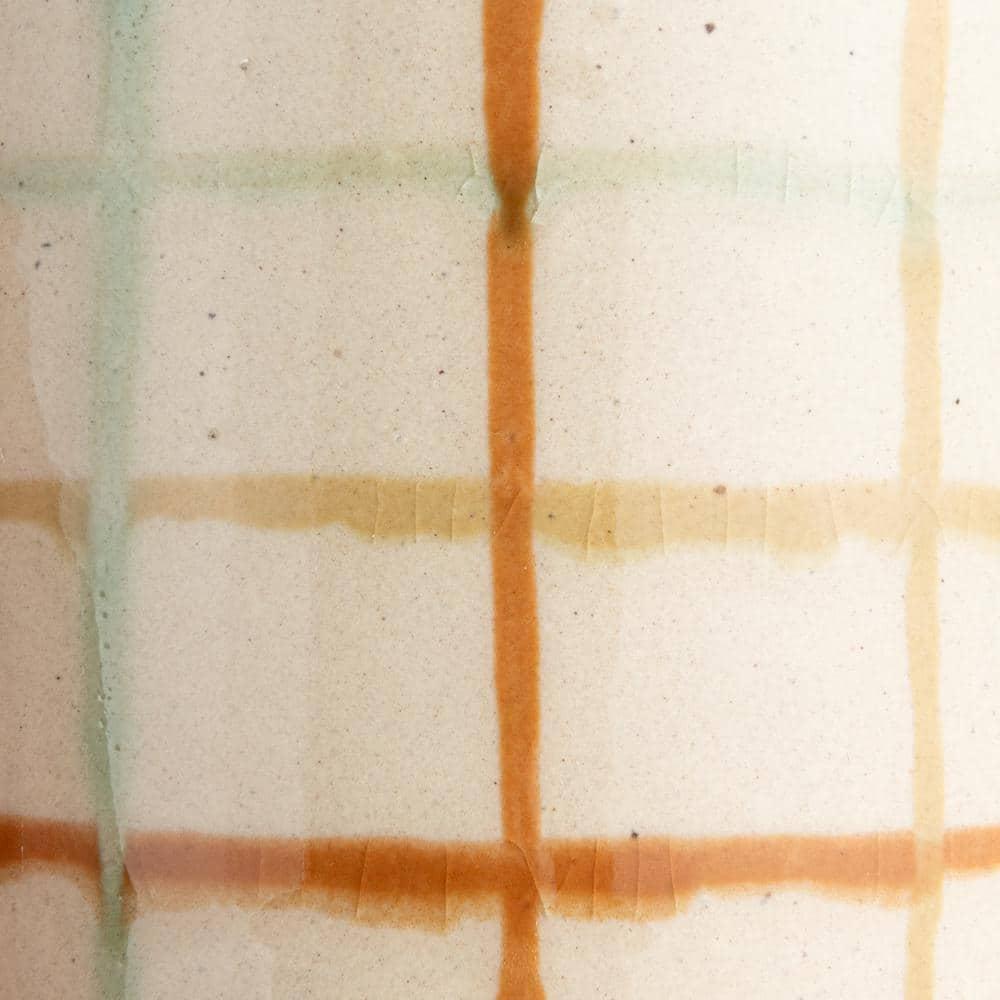 12 oz. Multicolor Checkered Stoneware Mug (Set of 4)