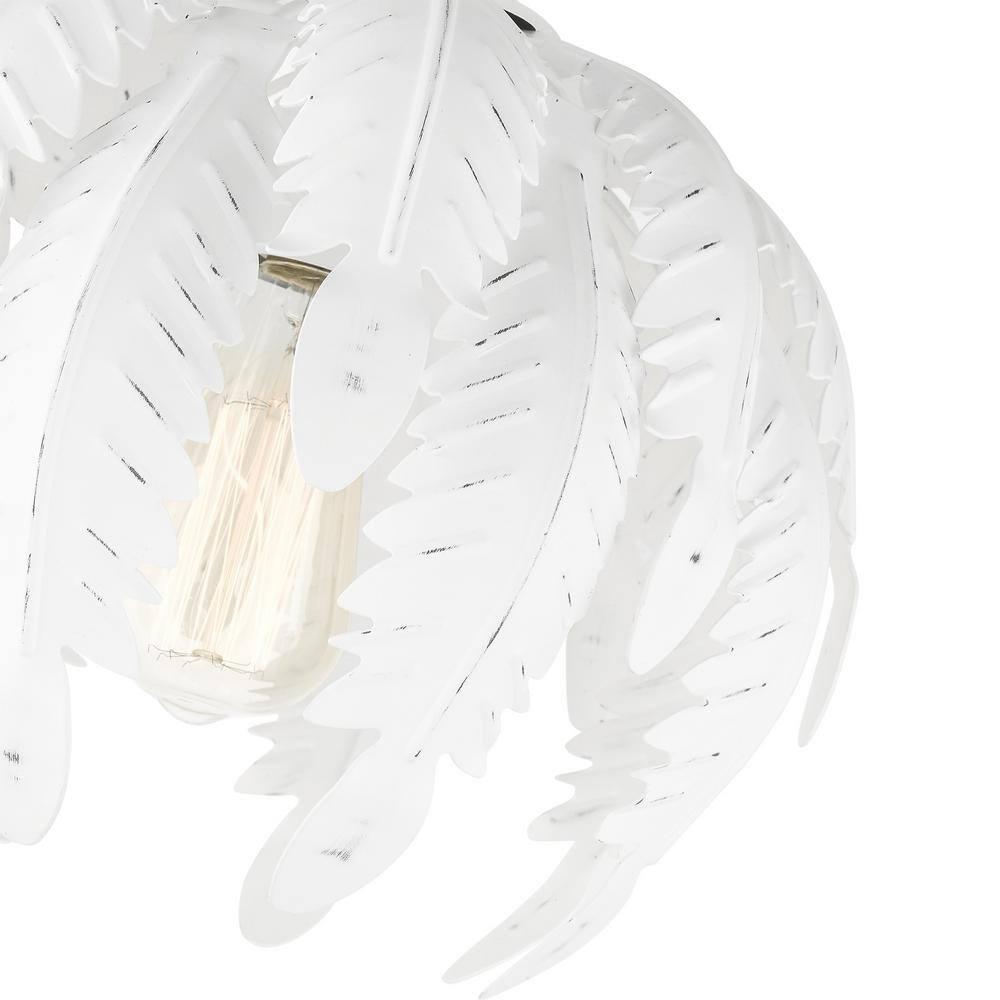 Livex Lighting Acanthus 1 - Light Semi-Flush Mount in  Antique White