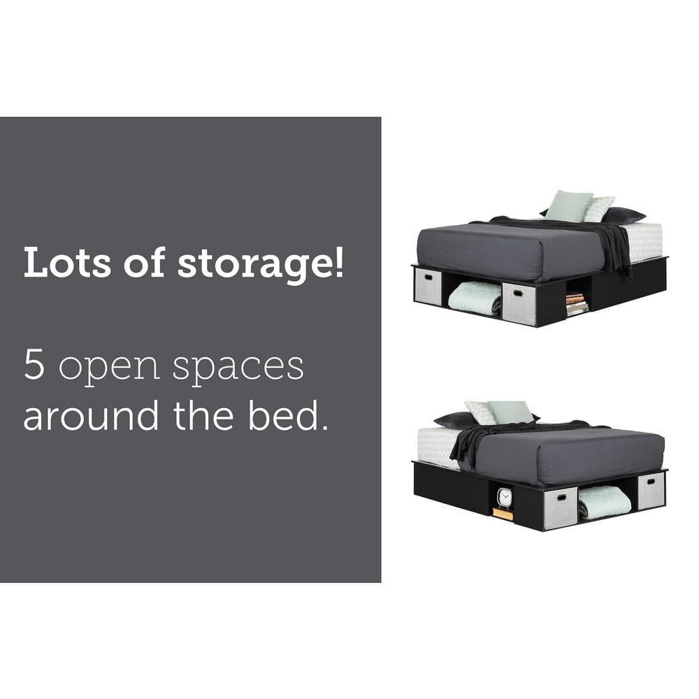 Vito Contemporary Storage Bed With Baskets