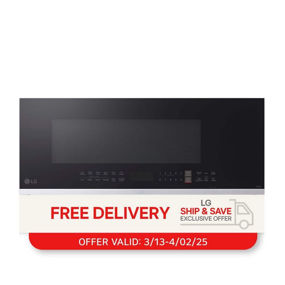 LG 1.3 Cu. Ft. Smart Low Profile Over-the-Range Microwave Oven with Sensor Cook