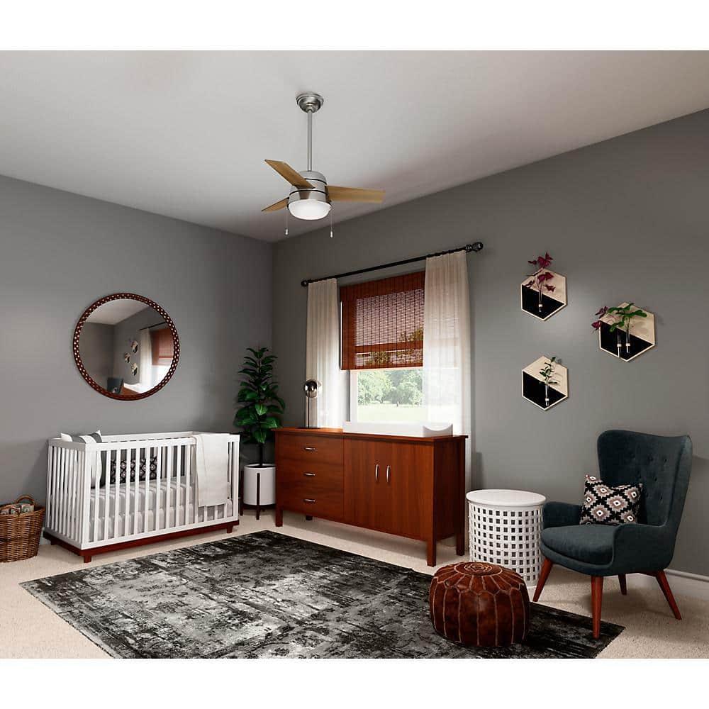 Aker 36" 3 - Blade Standard Ceiling Fan with Lights and Pull Chains