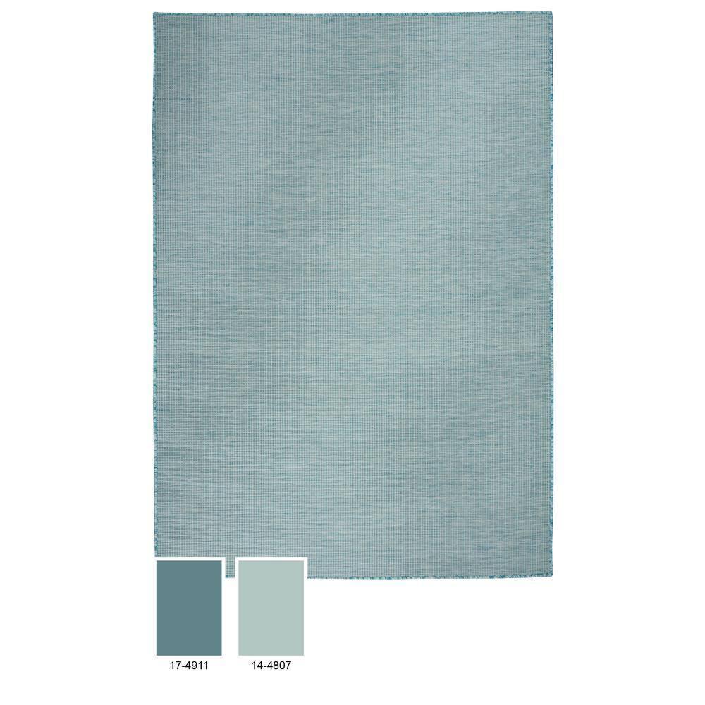 Nourison Positano POS01 Indoor/outdoor Area Rug - Aqua 7' x 10'