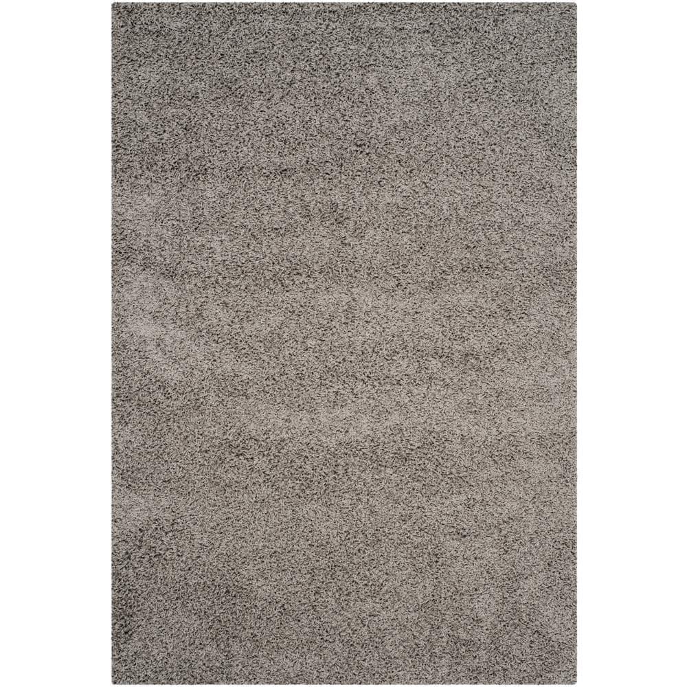 Athens Shag SGA119 Power Loomed Indoor Area Rug - Light Grey - 6'x9' - Safavieh.