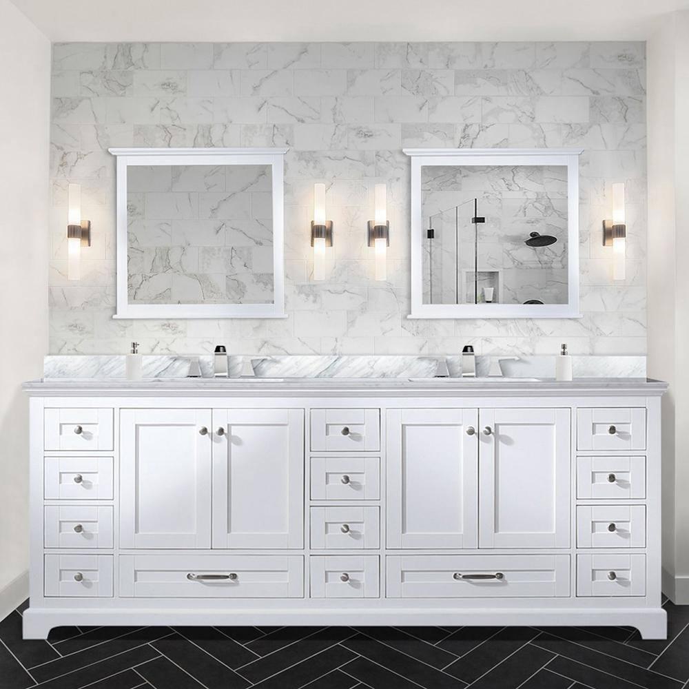 Lexora Dukes 84" Double Bathroom Vanity Base Only