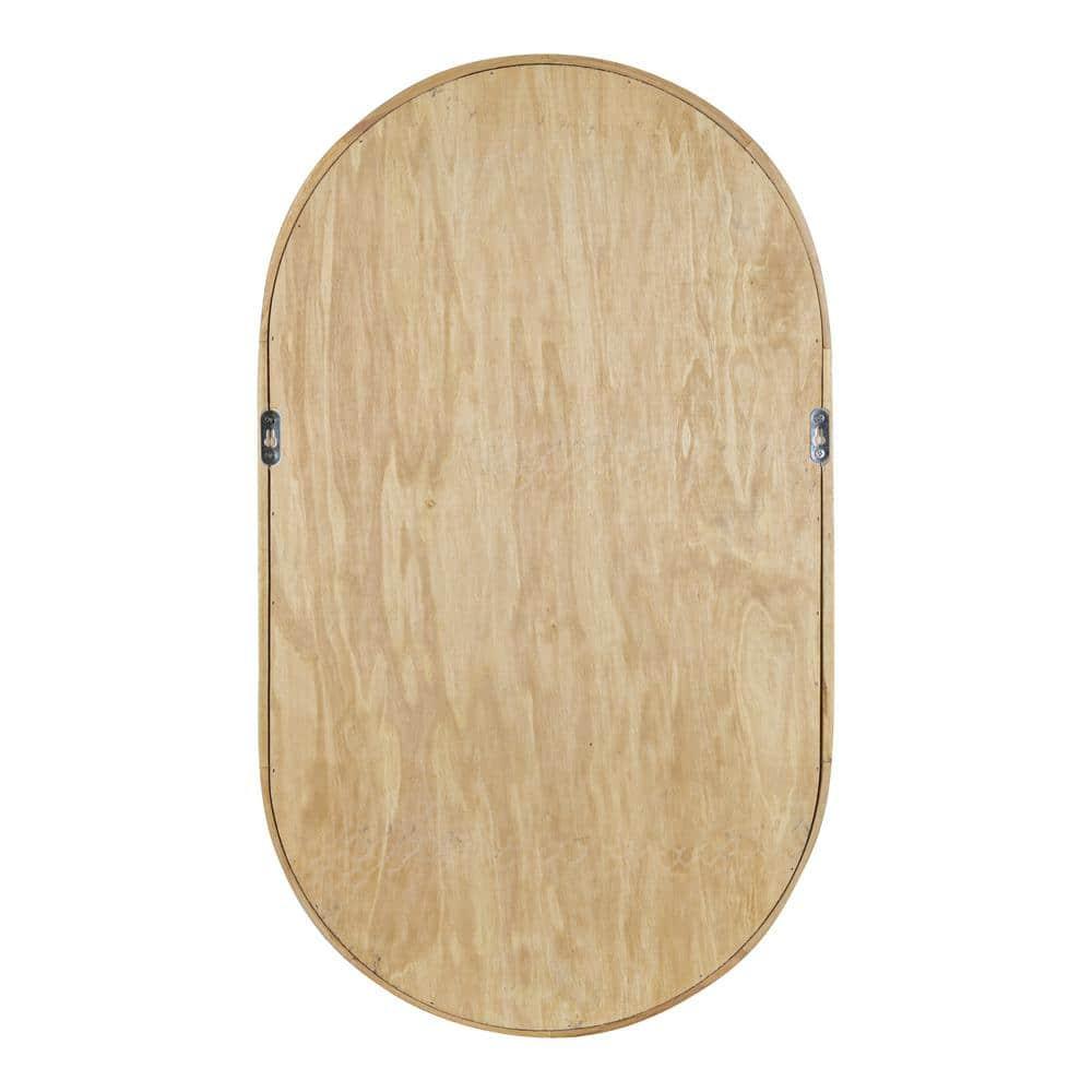 Minx Oval Solid Mango Wood Accent Wall Shelf