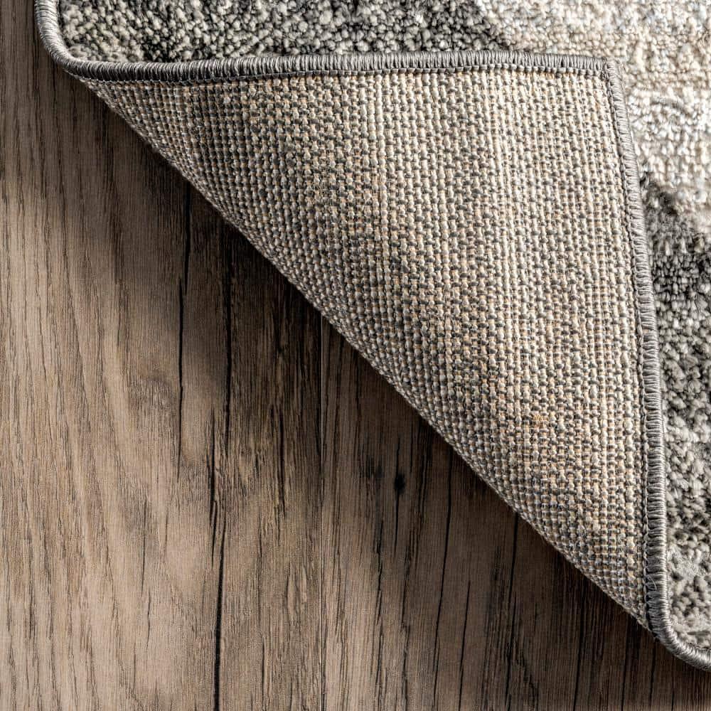 Nuloom Gianna Geometric 4x6 Indoor Area Rug for Living Room Bedroom Dining Room Kitchen, Grey/Ivory