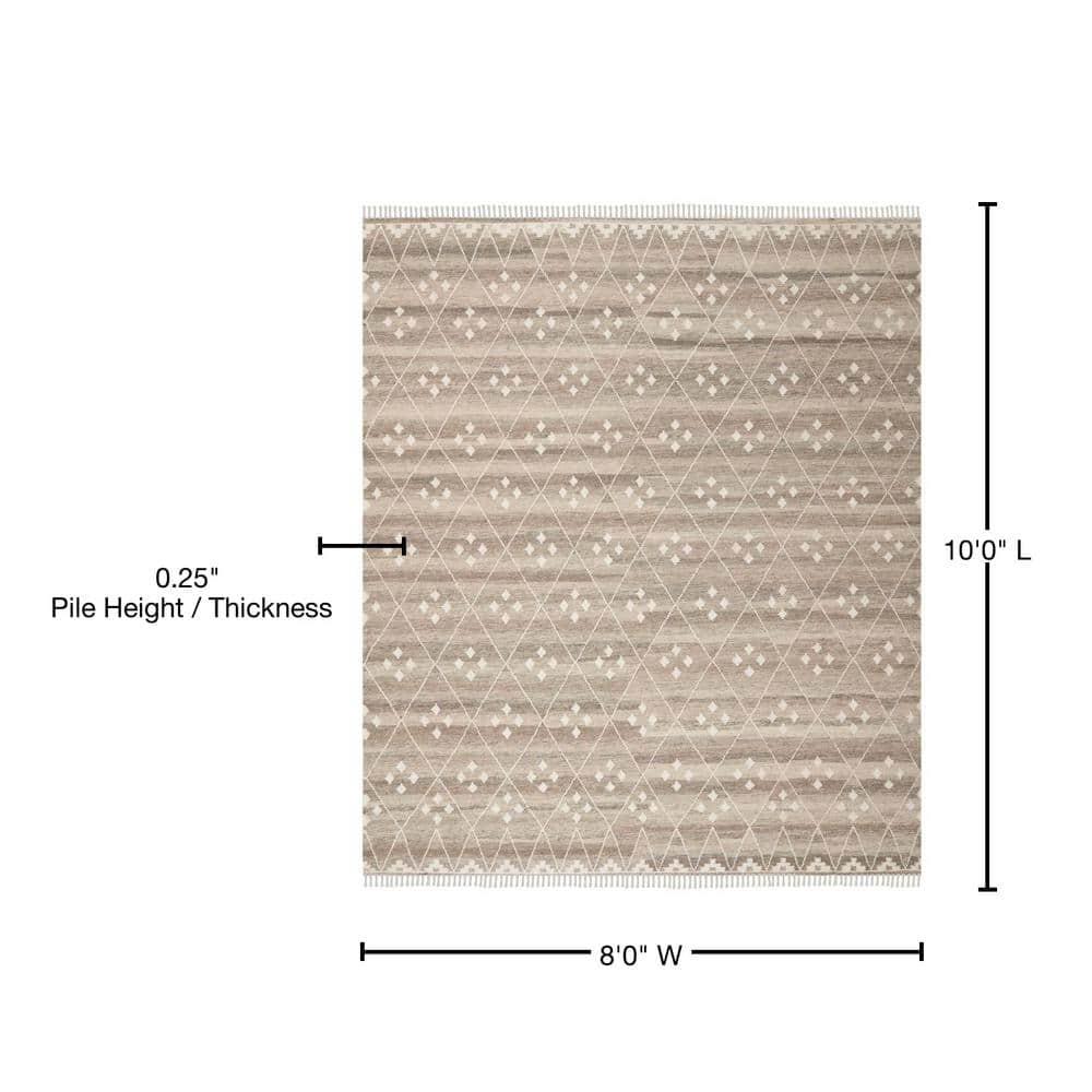 Natural Kilim NKM316 Hand Woven Indoor Area Rug - Natural/Ivory - 8'x10' - Safavieh.