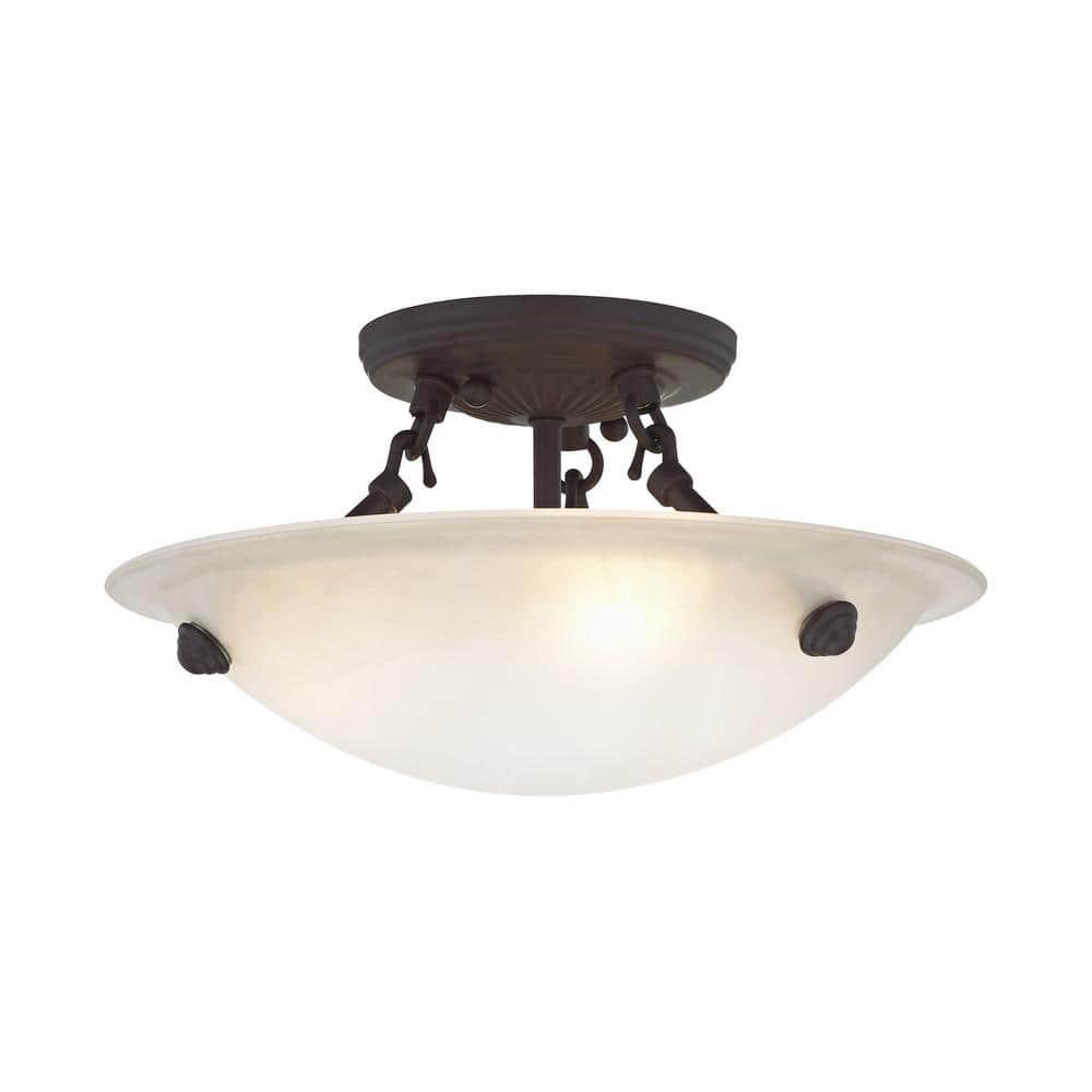 Livex Lighting Oasis Ceiling Mount in Bronze
